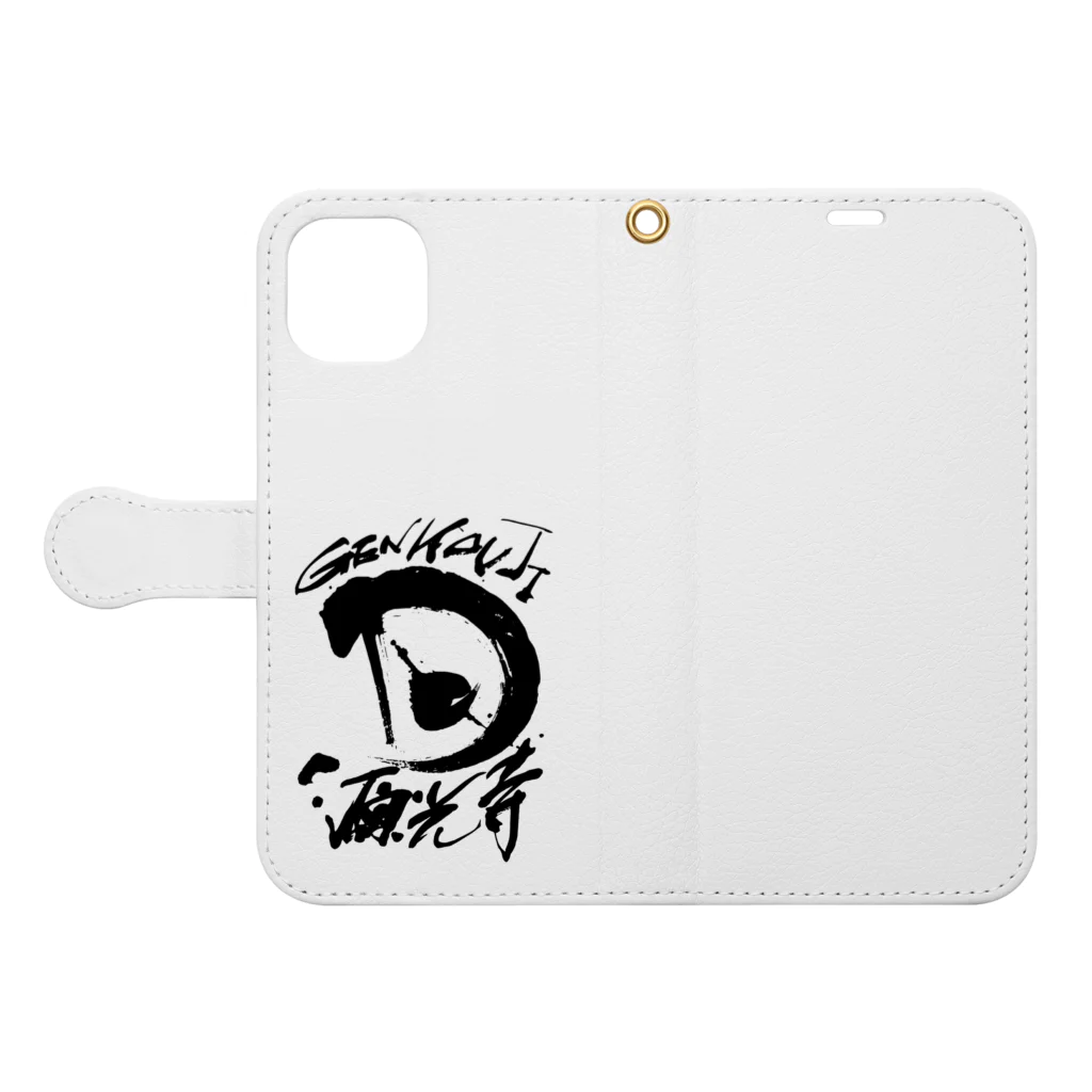 GenkouG@IshinomakibaseのGenkouG white Book-Style Smartphone Case:Opened (outside)