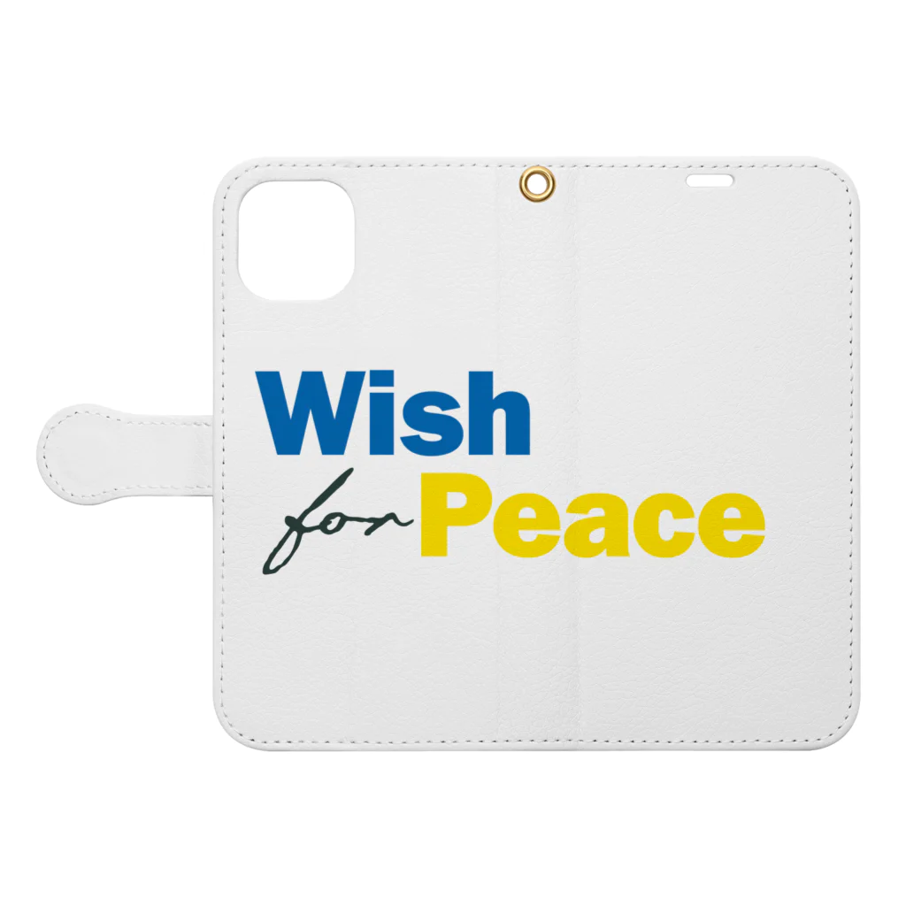 LONESOME TYPE ススのWish for Peace UKR🇺🇦 手帳型スマホケースを開いた場合(外側)