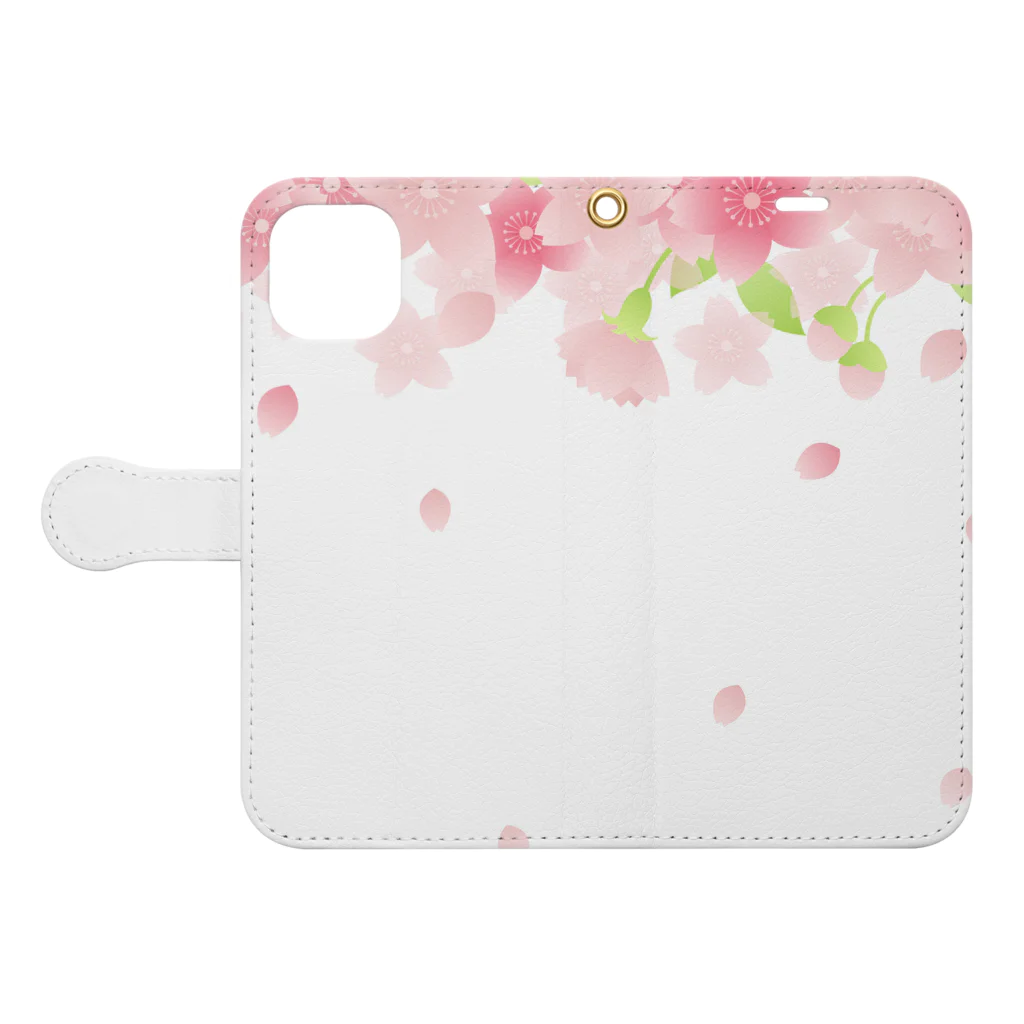 orange_honeyの桜75-1 Book-Style Smartphone Case:Opened (outside)