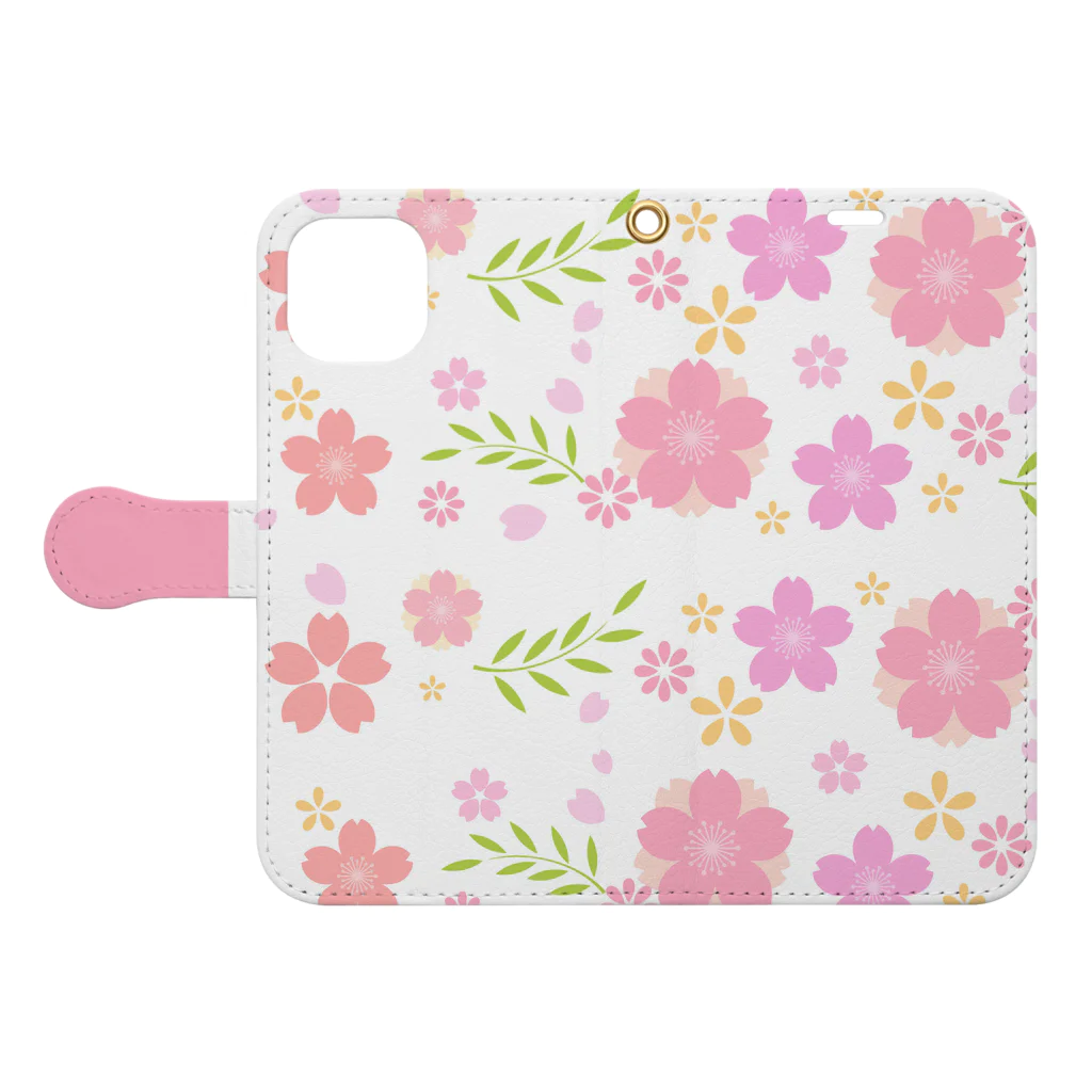 orange_honeyの桜76 Book-Style Smartphone Case:Opened (outside)