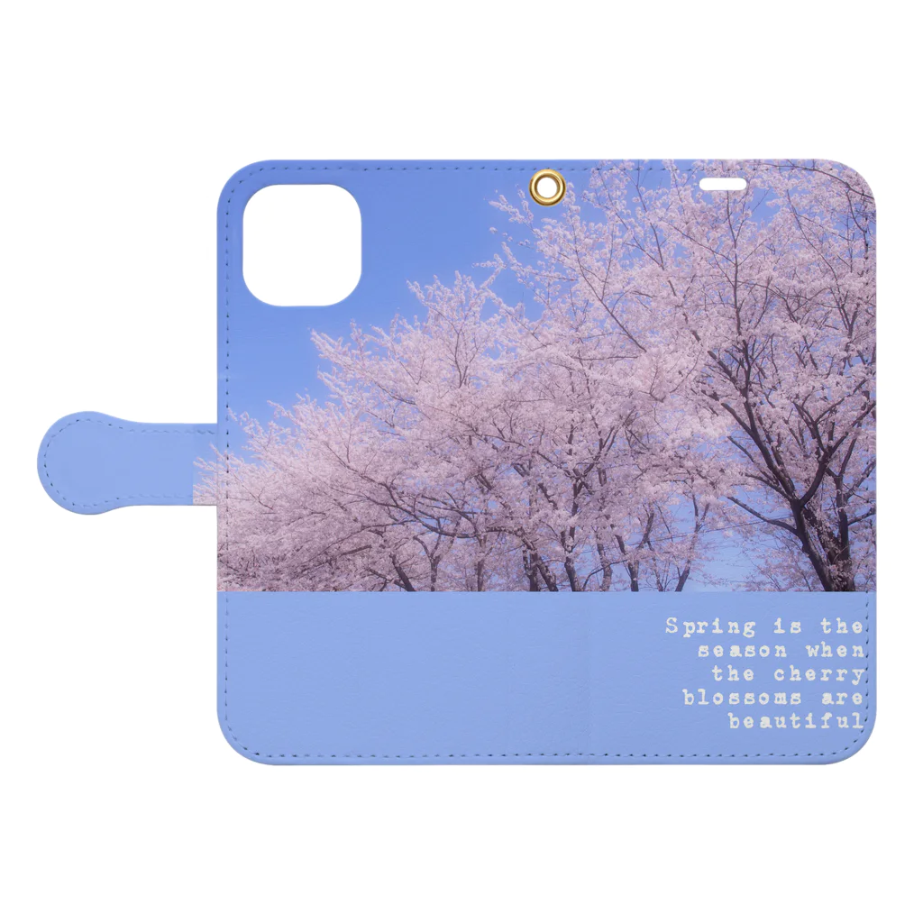 orange_honeyの桜74 Book-Style Smartphone Case:Opened (outside)