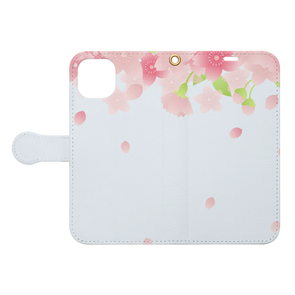 orange_honeyの桜75-5 Book-Style Smartphone Case:Opened (outside)