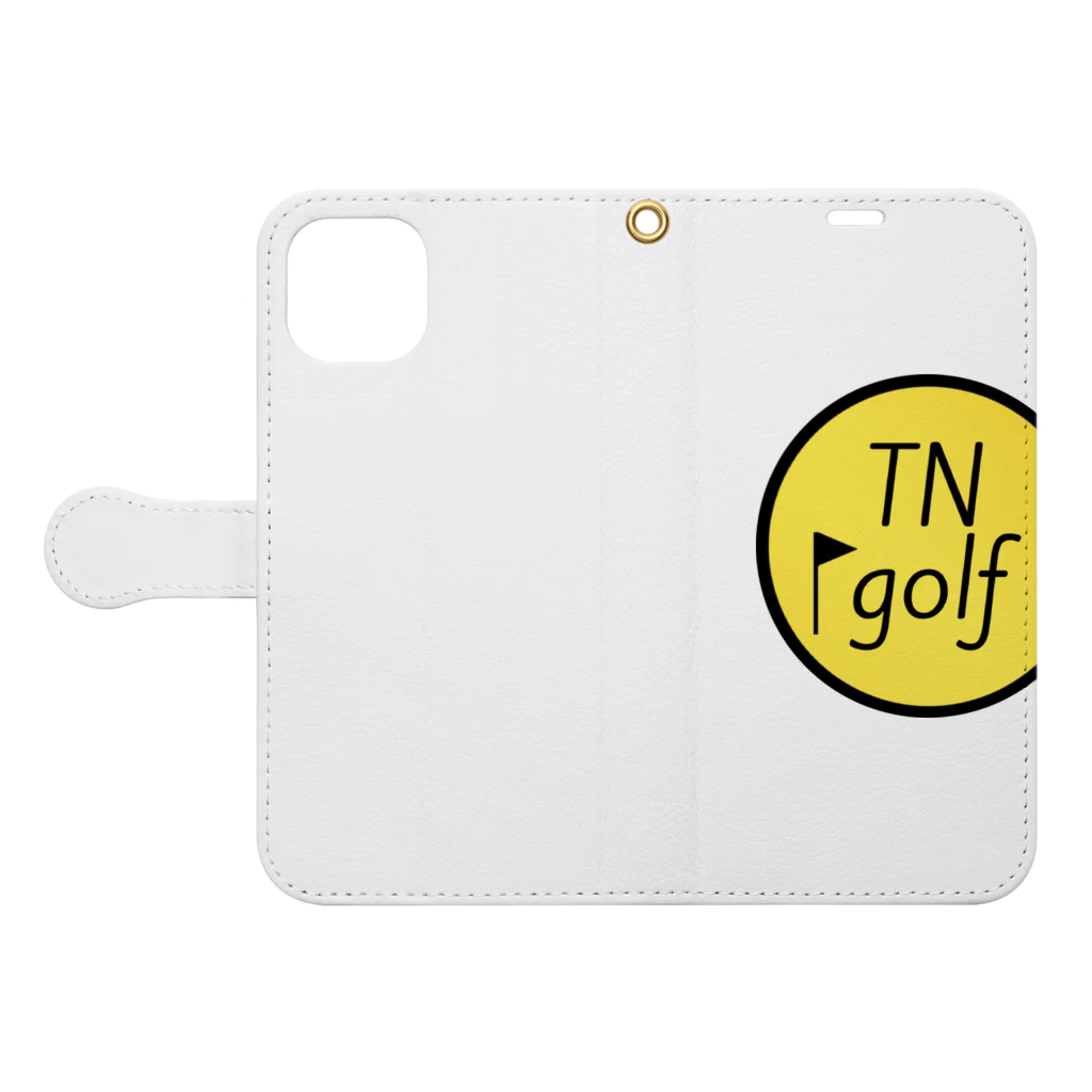 TN golfのTN golf(イエロー) Book-Style Smartphone Case:Opened (outside)