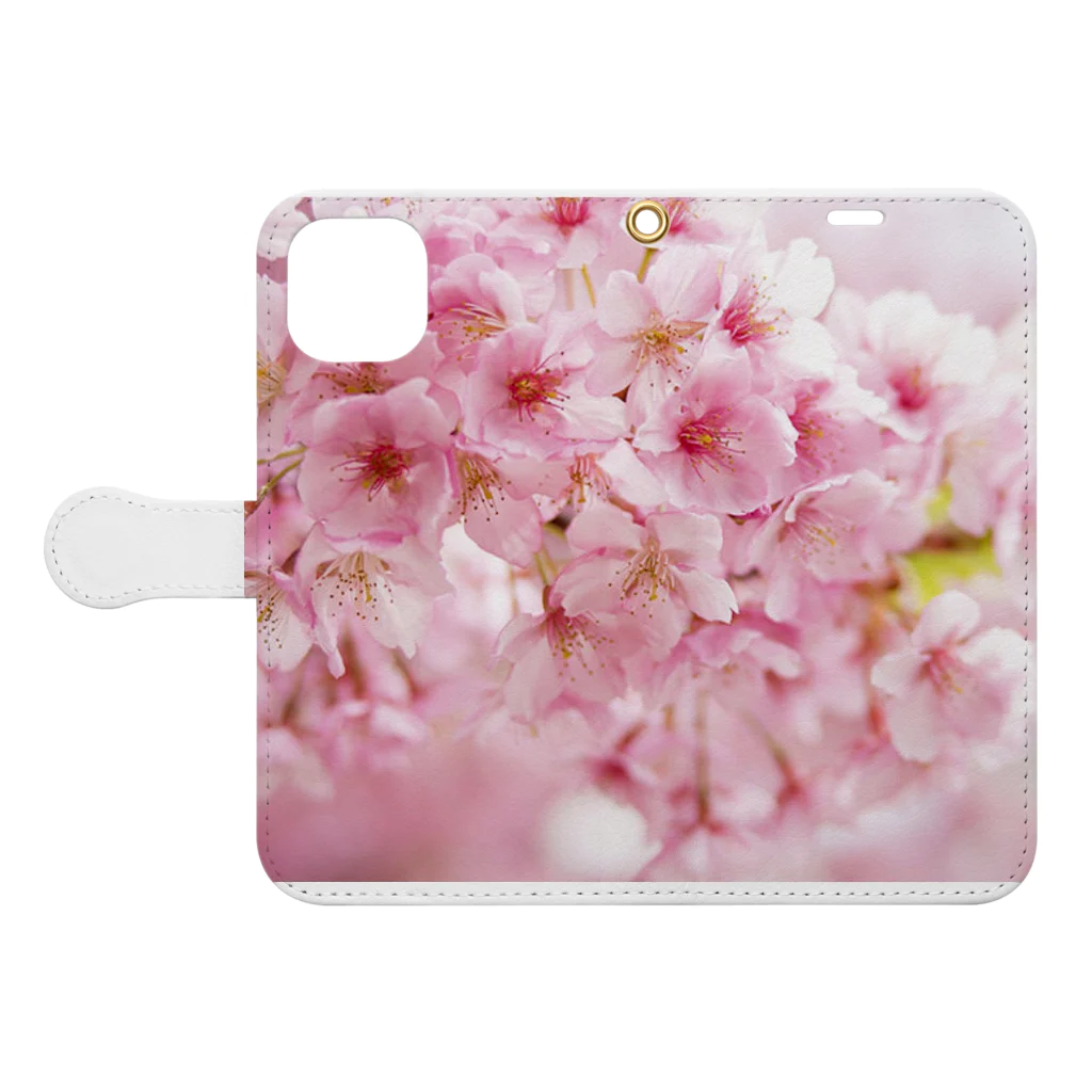 Broken Angelの桜の樹の下で Book-Style Smartphone Case:Opened (outside)