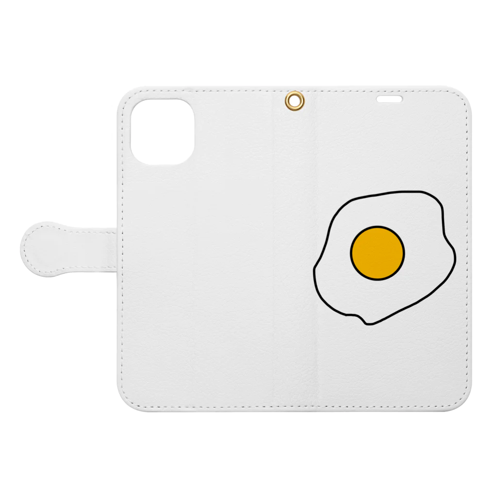 Plight のegg -目玉焼き- Book-Style Smartphone Case:Opened (outside)