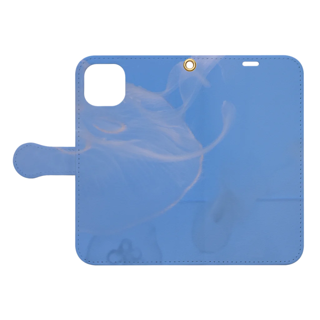 YURURIのくらげblue Book-Style Smartphone Case:Opened (outside)