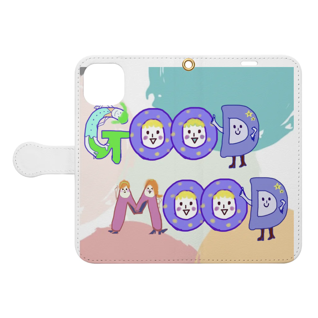 ミーミー⭐︎イニシャルズ/スージーズストアのイニシャルズ⭐︎GOODMOOD Book-Style Smartphone Case:Opened (outside)