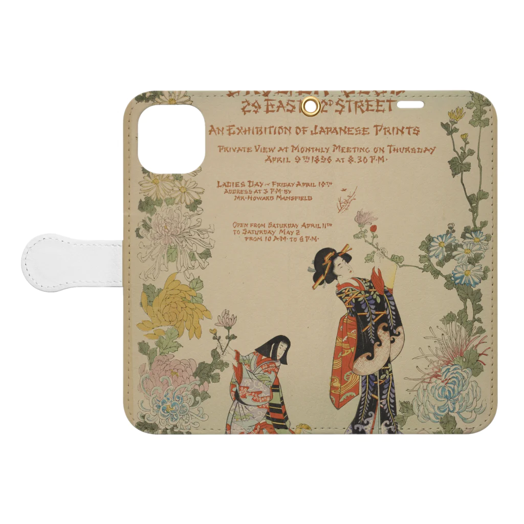 KNS_factoryのjapanese prints Book-Style Smartphone Case:Opened (outside)