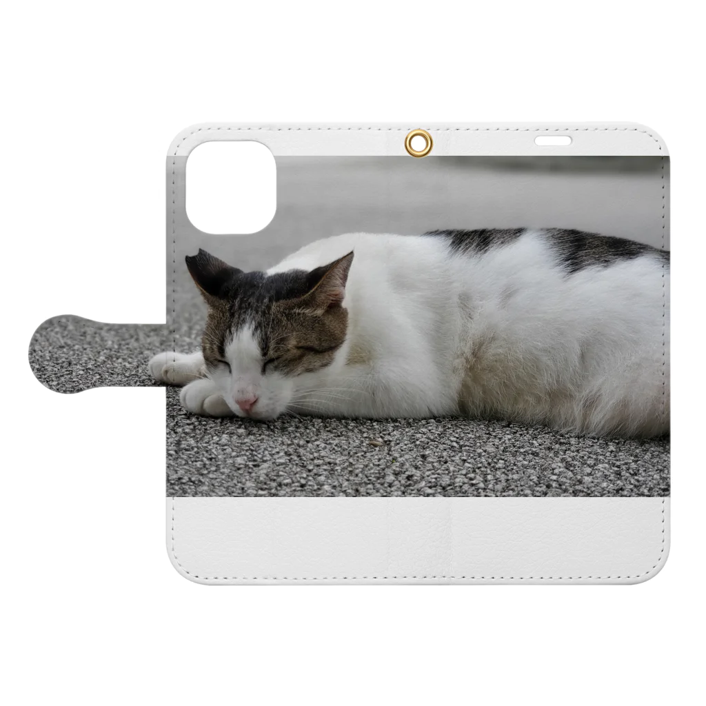 キユナハルカのねこ Book-Style Smartphone Case:Opened (outside)