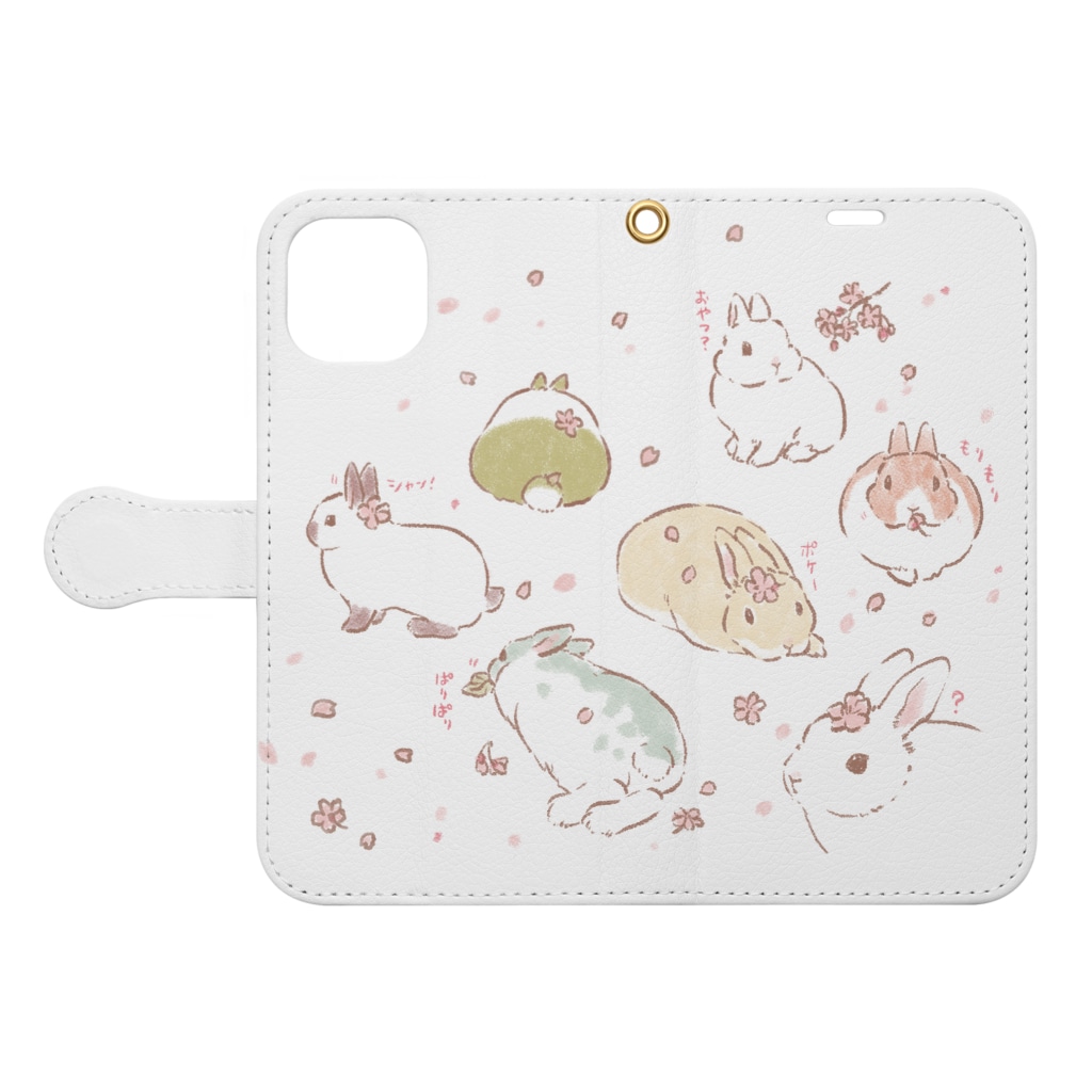 大賀一五の店のう桜2022 Book-Style Smartphone Case:Opened (outside)