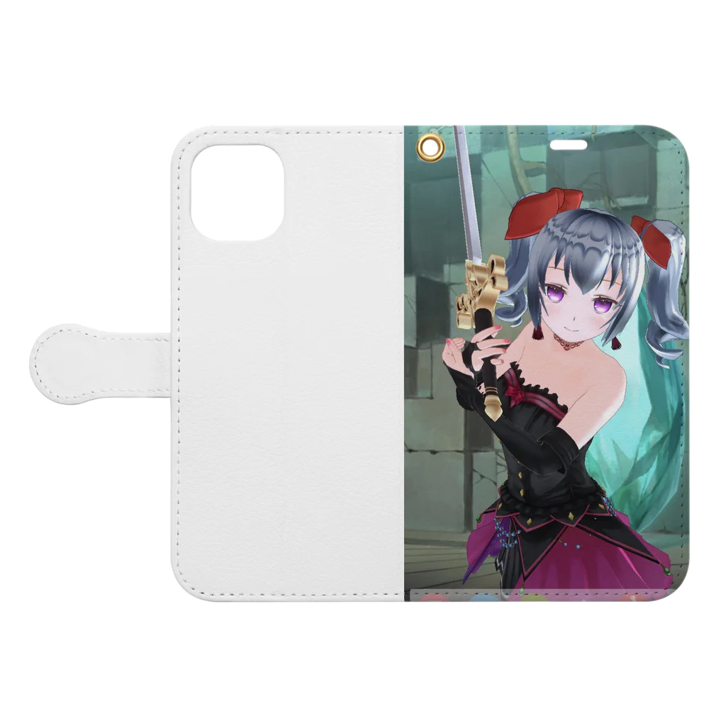 水樹みねあのへなちょこリリーの大戦争・ガーネット Book-Style Smartphone Case:Opened (outside)