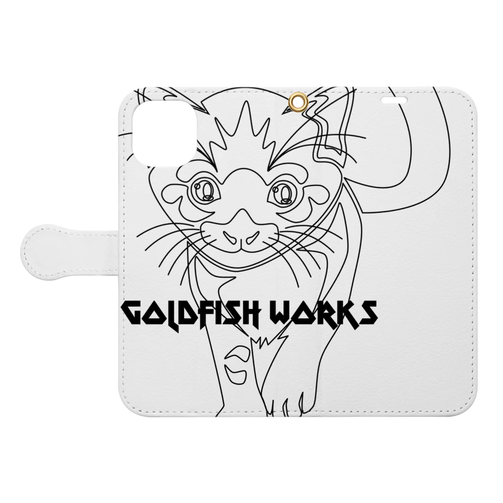 GOLDFISH WORKSのtamashi1 手帳型スマホケースを開いた場合(外側)