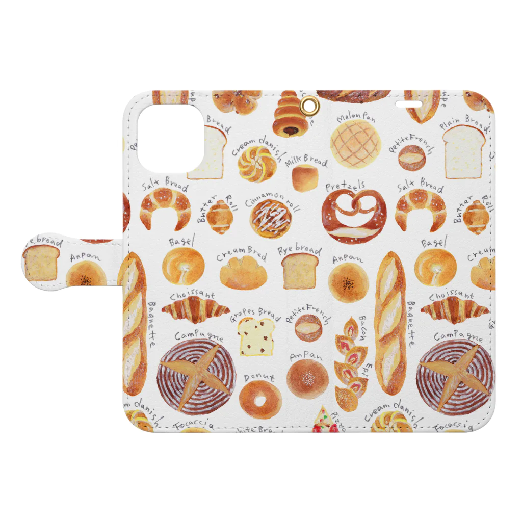 fig-treeのBAKERY_W　手帳型スマホケース Book-Style Smartphone Case:Opened (outside)