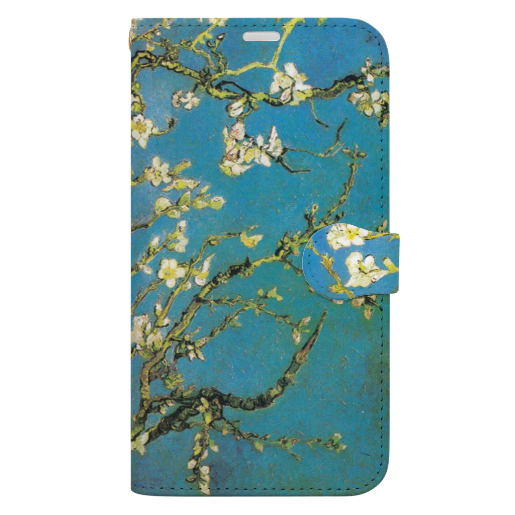 世界の名画館 SHOPのゴッホ「花咲くアーモンドの木の枝」 Book-Style Smartphone Case