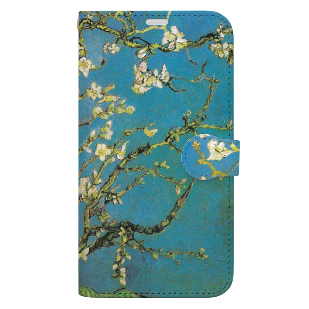 世界の名画館 SHOPのゴッホ「花咲くアーモンドの木の枝」 Book-Style Smartphone Case