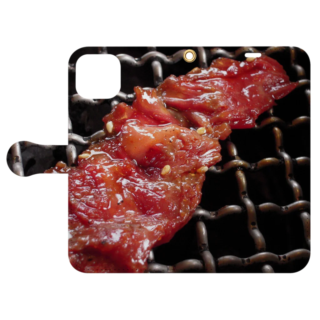 脂身通信Ｚの【フルグラフィック】焼肉♪230503 Book-Style Smartphone Case:Opened (outside)