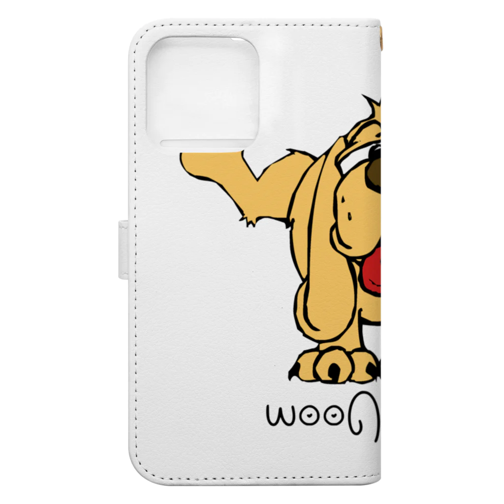 JOKERS FACTORYのWOOF WOOF 手帳型スマホケースの裏面