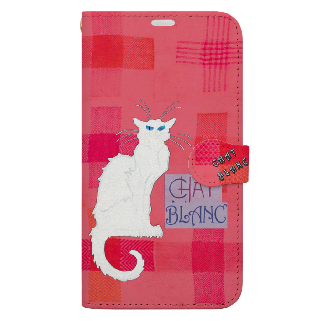 PALA's SHOP　cool、シュール、古風、和風、のCHAT BLANCー０Q3 Book-Style Smartphone Case