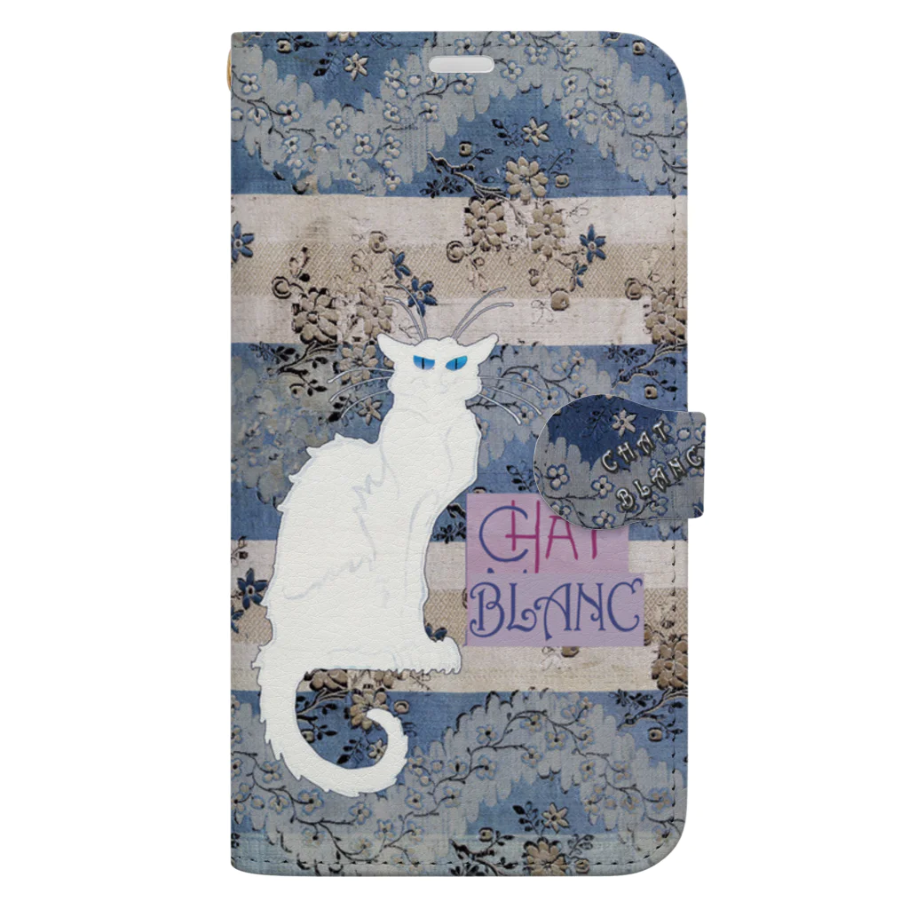 PALA's SHOP　cool、シュール、古風、和風、のCHAT BLANCー０Q１２ Book-Style Smartphone Case