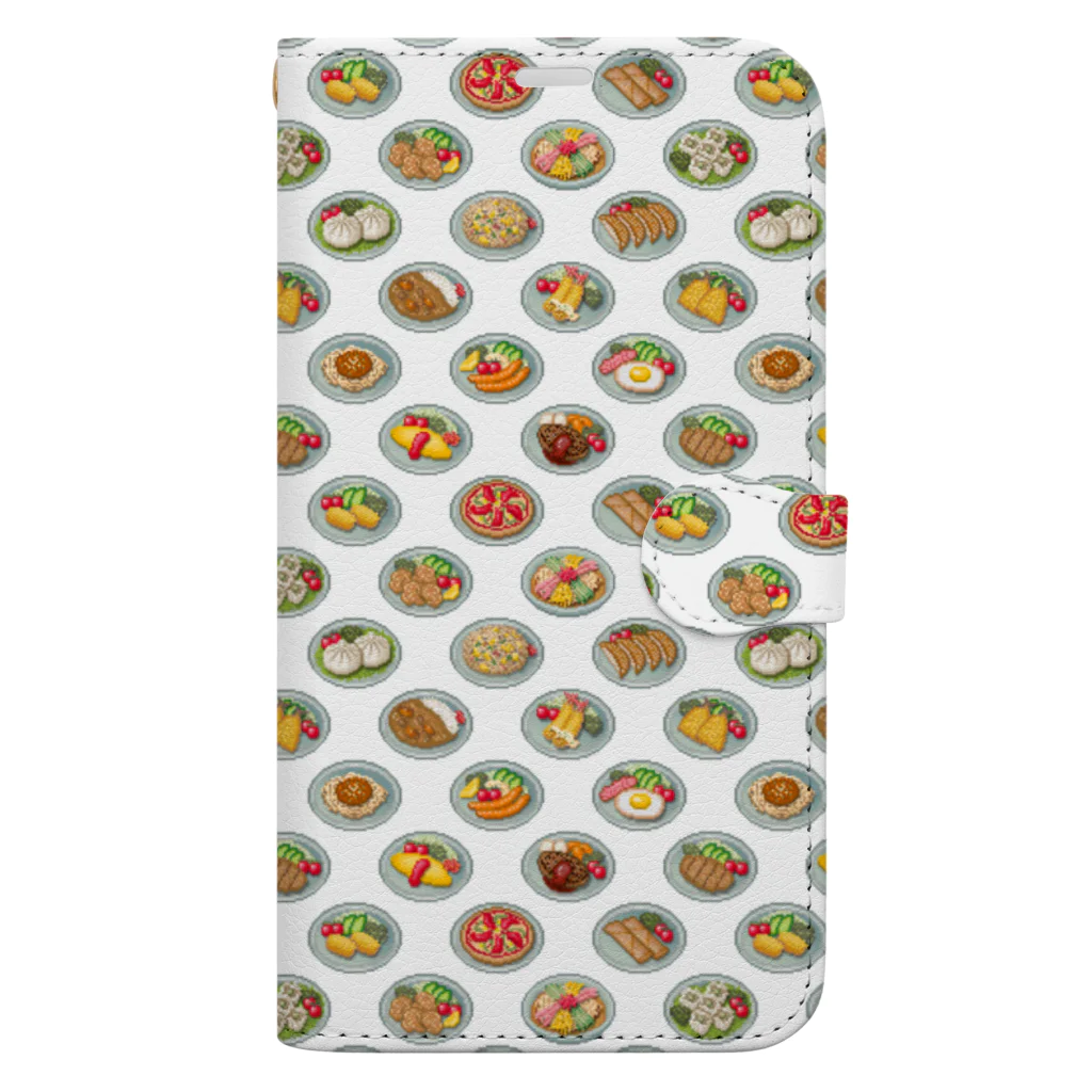 猫と釣り人のFood_FB_2 Book-Style Smartphone Case