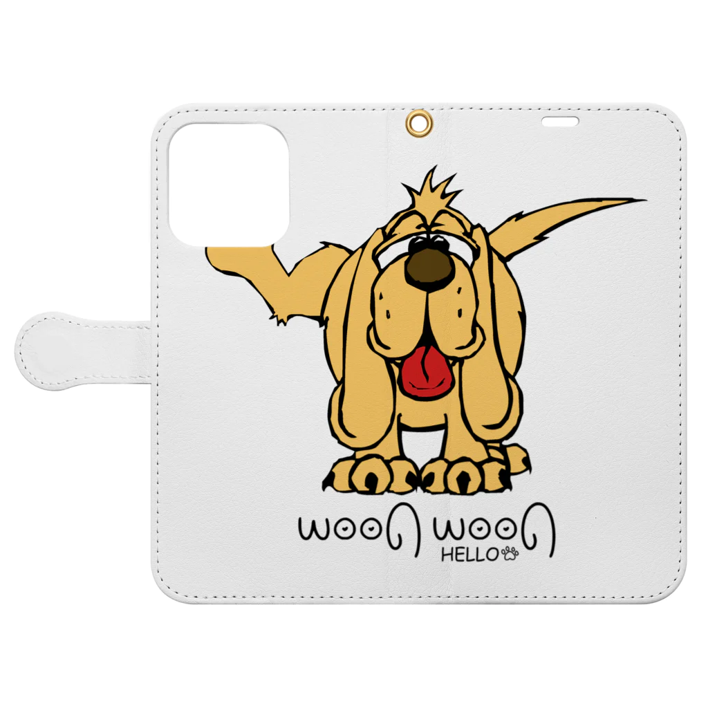 JOKERS FACTORYのWOOF WOOF Book-Style Smartphone Case:Opened (outside)