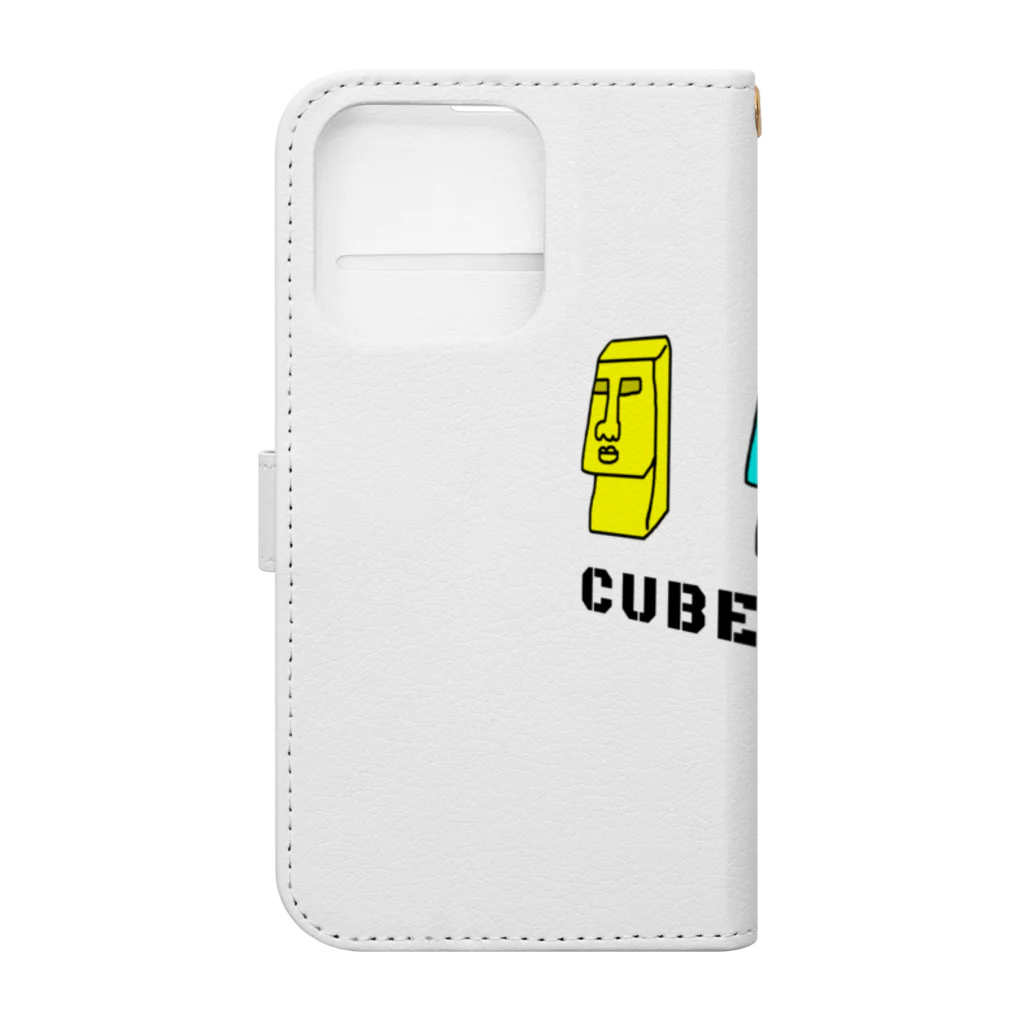 すとろべりーガムFactoryのCUBE モアイ Book-Style Smartphone Case :back