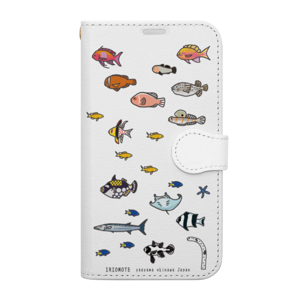 しまのなかまfromIRIOMOTEのらくがきしまのなかま魚類（14 Pro-14 Pro Max,15 Pro-15 Pro Max） Book-Style Smartphone Case