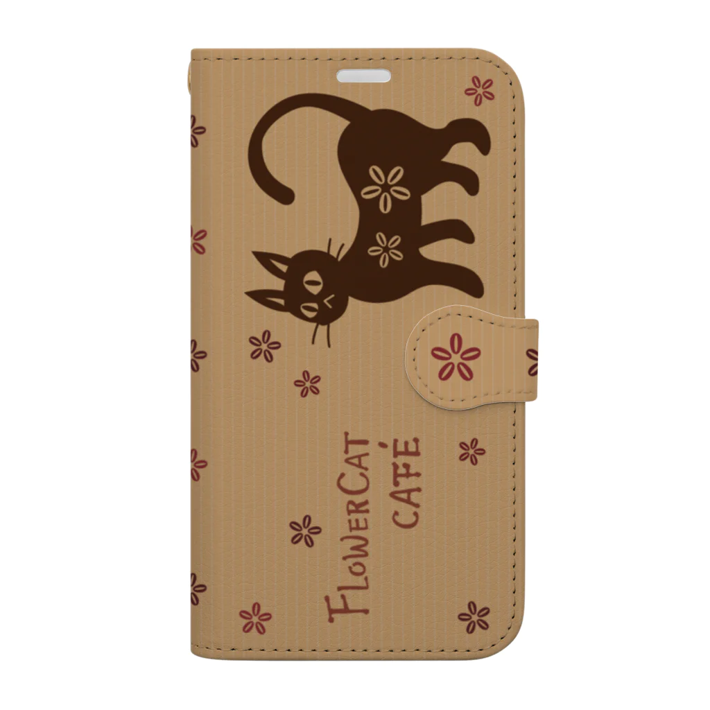 HeartToMeの喫茶　花猫珈琲 Book-Style Smartphone Case