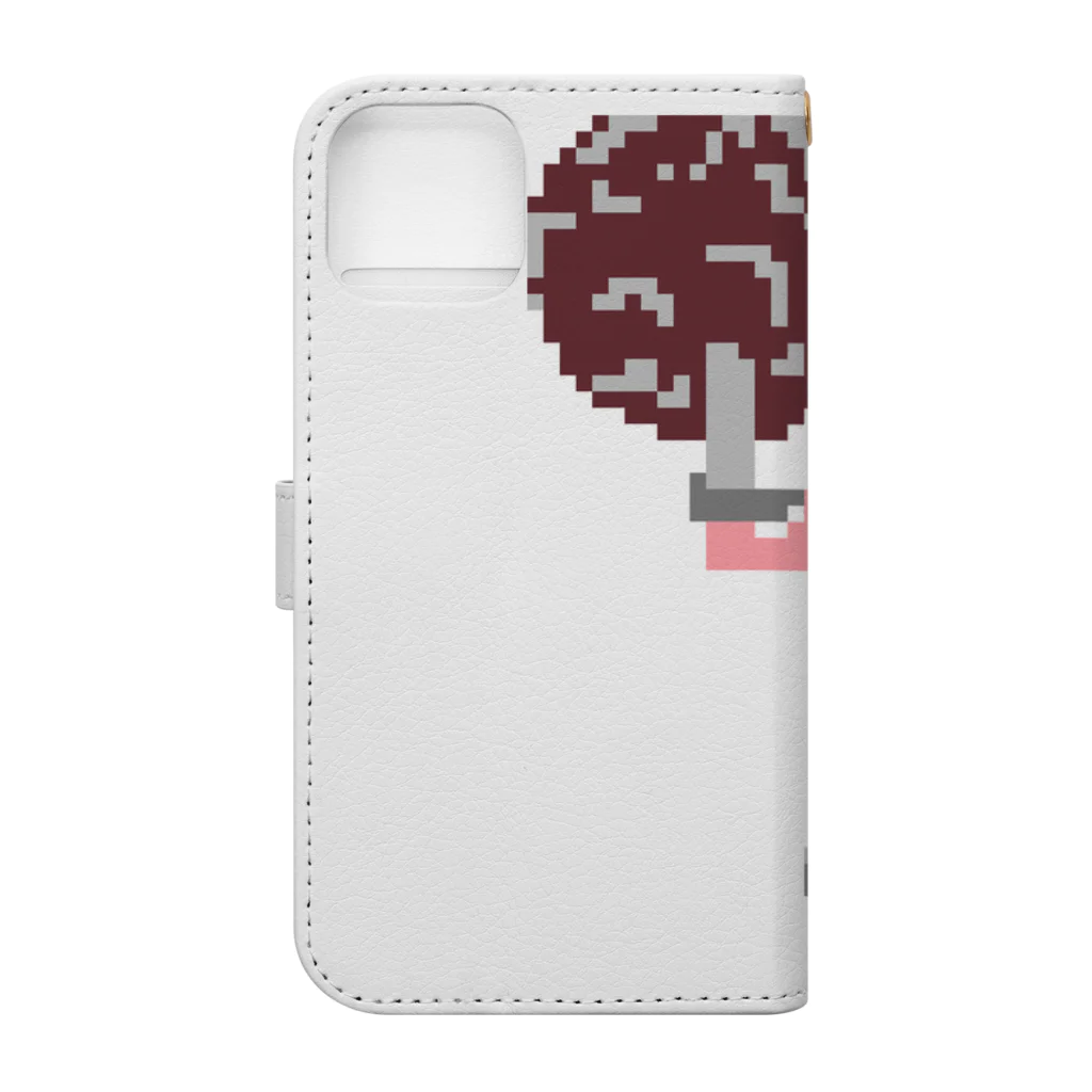 kota.の伝説のおっさん「田 節夫(でん せつお)さん」ドット絵 Book-Style Smartphone Case :back