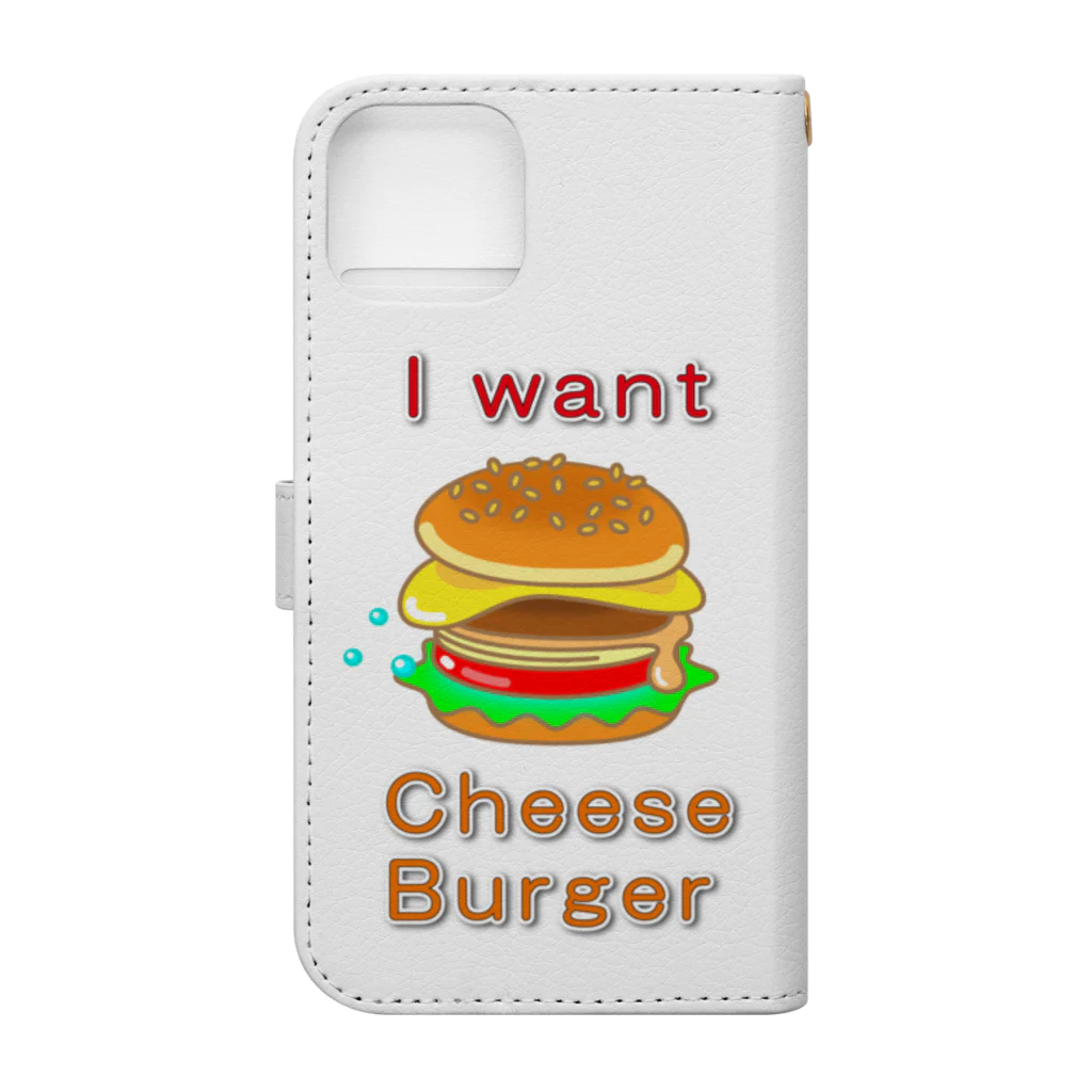 かいほう屋のチーズバーガー大好き Book-Style Smartphone Case :back