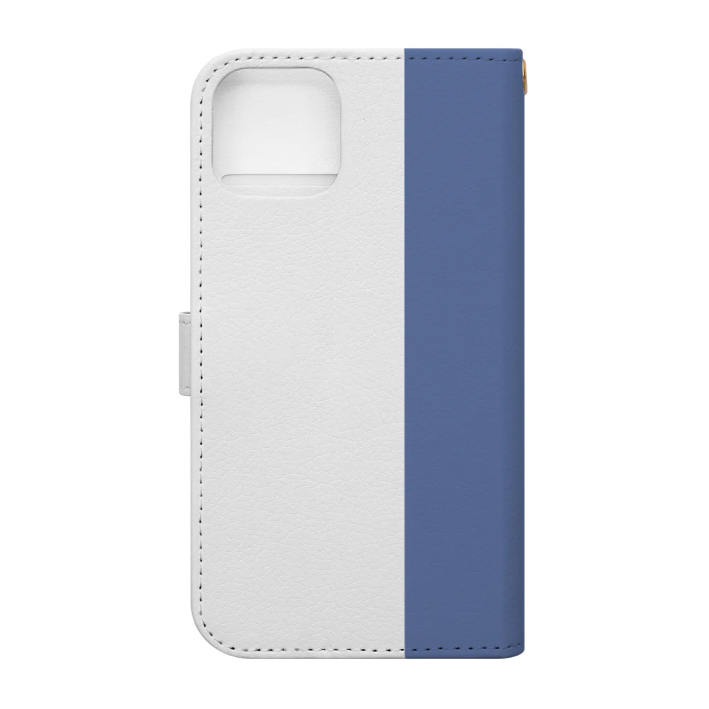 TOMOS-dogのnorfolkterriers（blue） Book-Style Smartphone Case :back