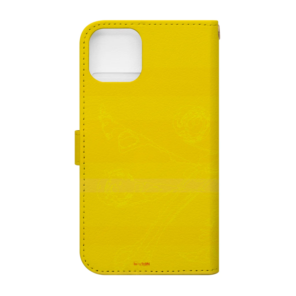 In+u1t/0NのIn+u1t0N #01 イエロー Book-Style Smartphone Case :back