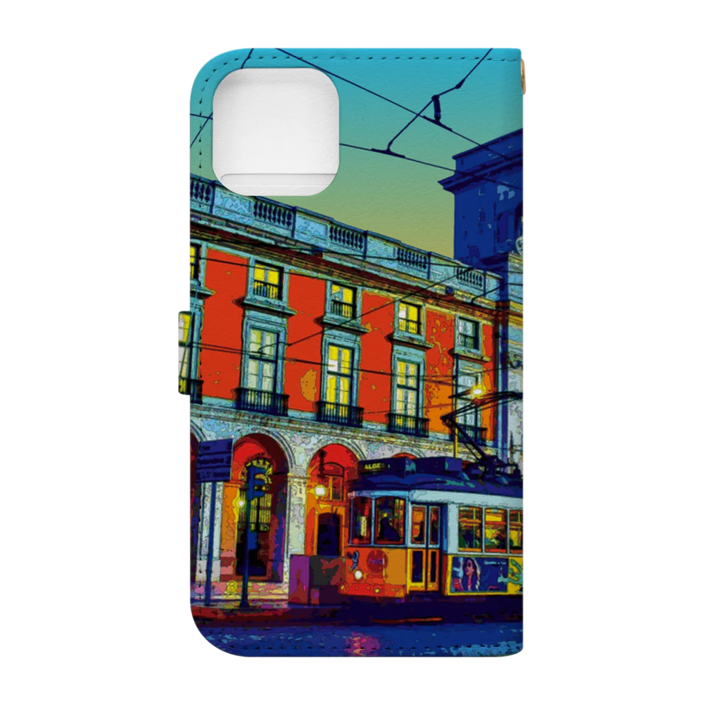 GALLERY misutawoのポルトガル コメルシオ広場の夕暮れ Book-Style Smartphone Case :back