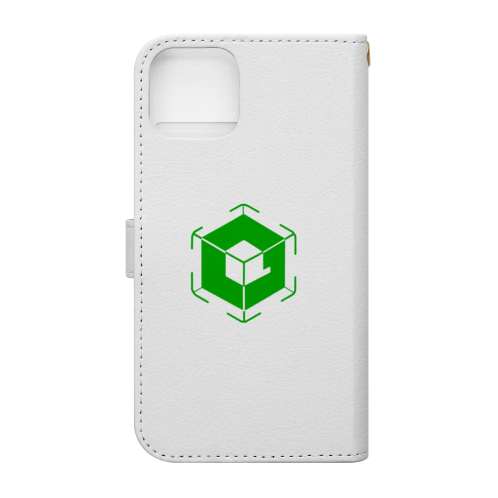 +G3(G-cubed)の＋G３公式ロゴグッズ Book-Style Smartphone Case :back