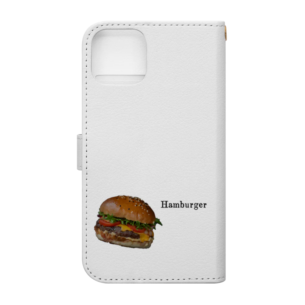 sirotaka storeのハンバーガー Book-Style Smartphone Case :back