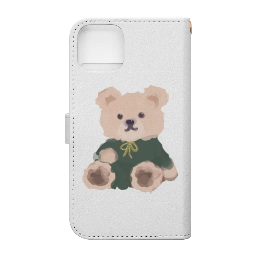 ほんのり偉そうなクマのほんのり偉そうなクマさん Book-Style Smartphone Case :back