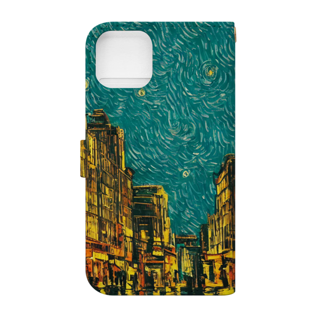 TakashiSのnight sky after rain Book-Style Smartphone Case :back