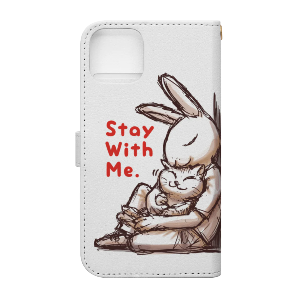 BeachBunnyのうさぎとねこ　Stay With Me Book-Style Smartphone Case :back
