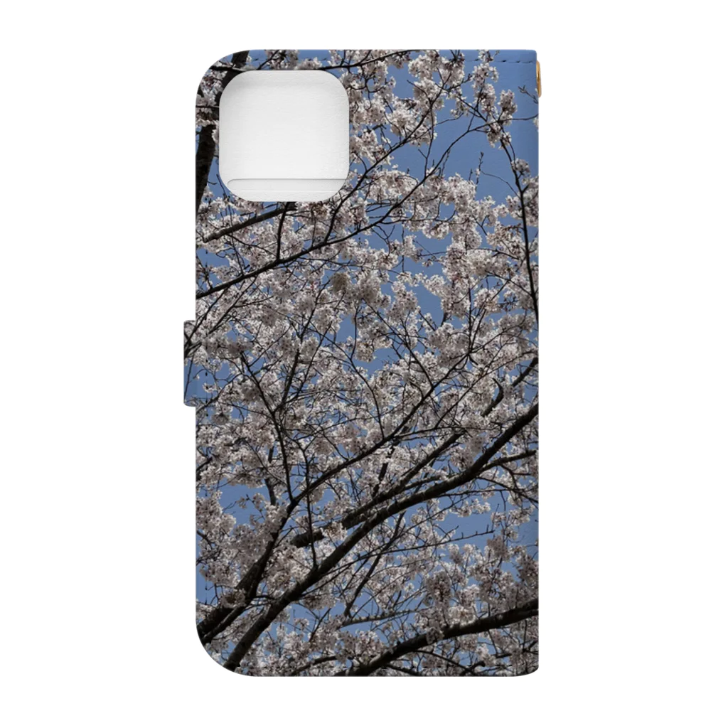 トロールショップの近所の桜 手帳型スマホケースの裏面