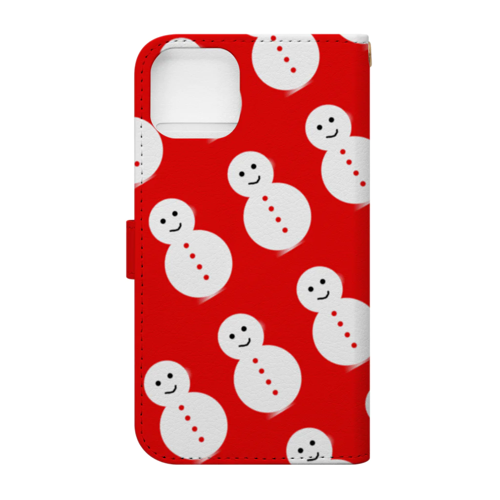 G-HERRINGの絆　雪ダルマ Book-Style Smartphone Case :back