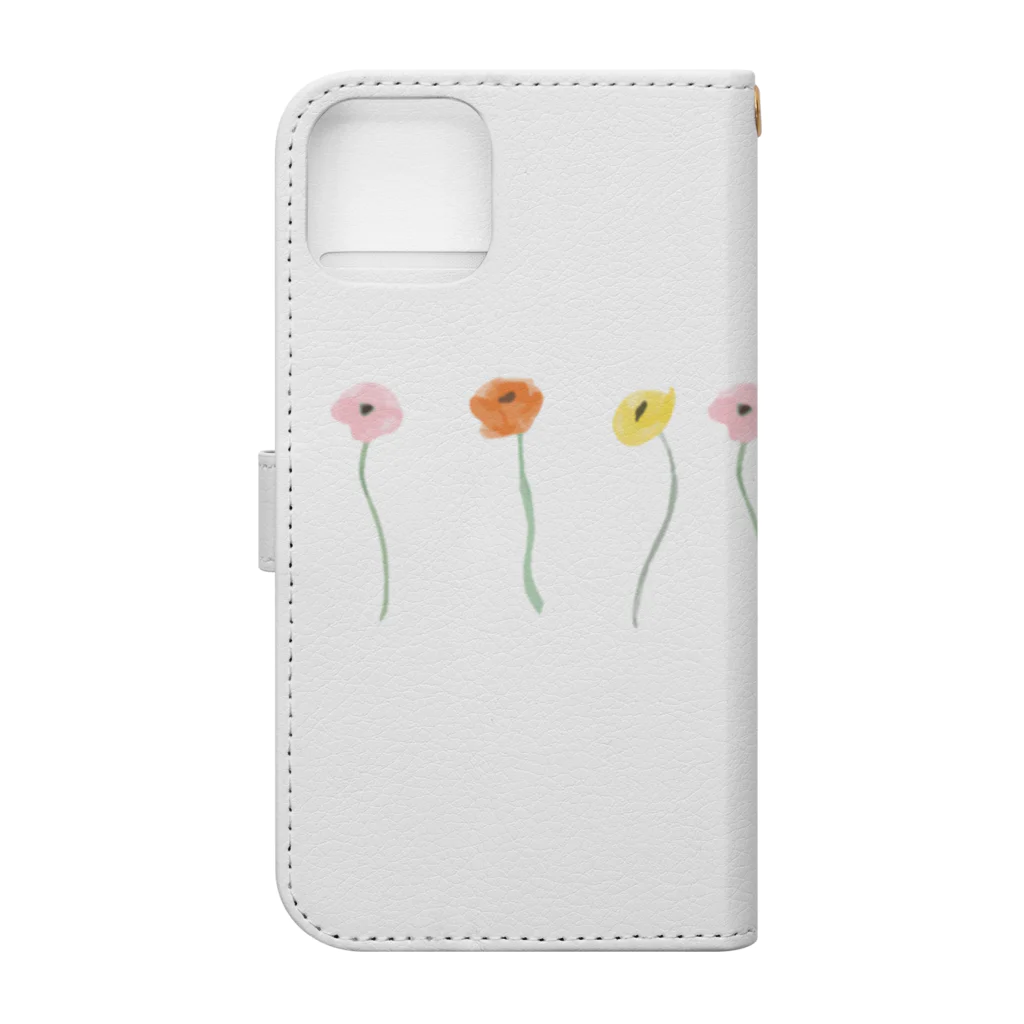 mon  parfaitのspring flowers 2 手帳型スマホケースの裏面