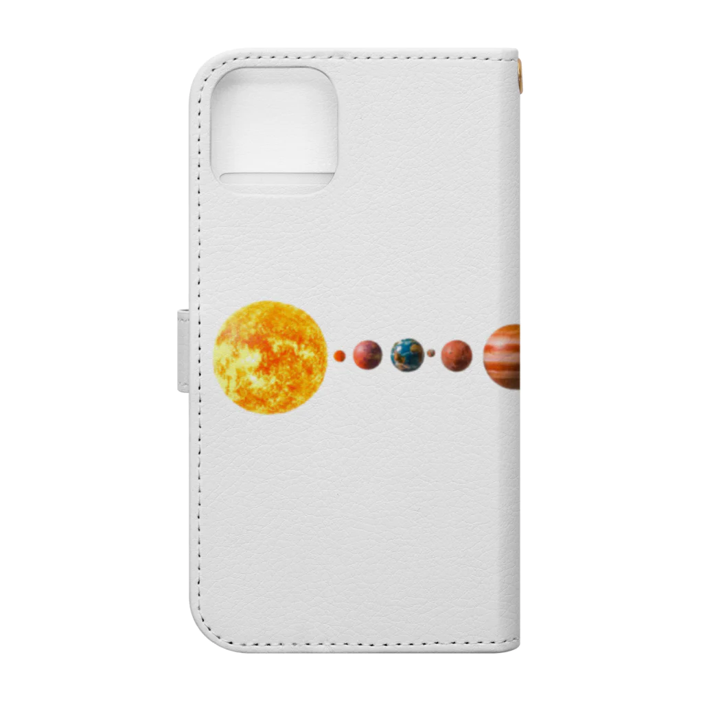 mon  parfaitの壮大な宇宙！太陽系惑星シリーズ Book-Style Smartphone Case :back