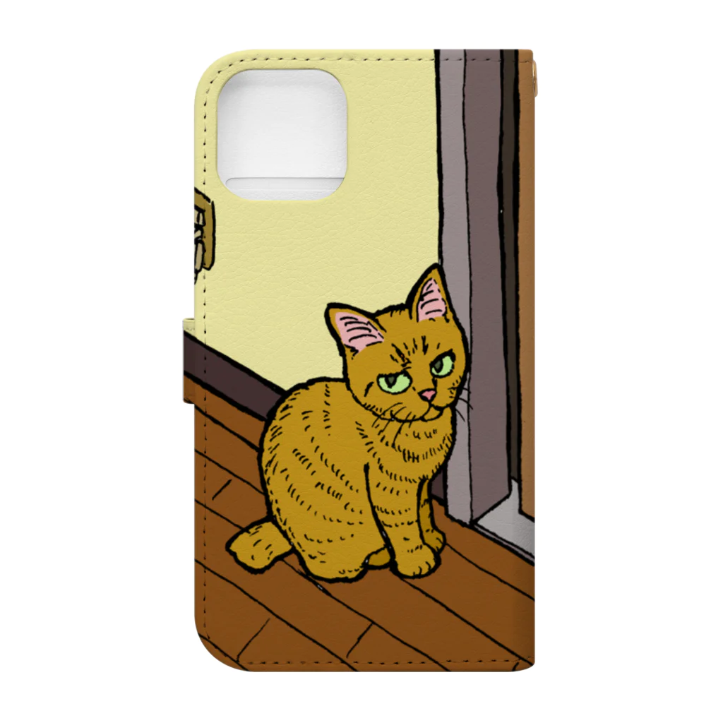 toru_utsunomiyaの猫のななちゃん Book-Style Smartphone Case :back