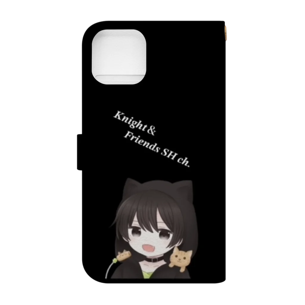 騎志-Knight🍀ch.のKnight＆Friends SH ch.オリジナルグッズ Book-Style Smartphone Case :back