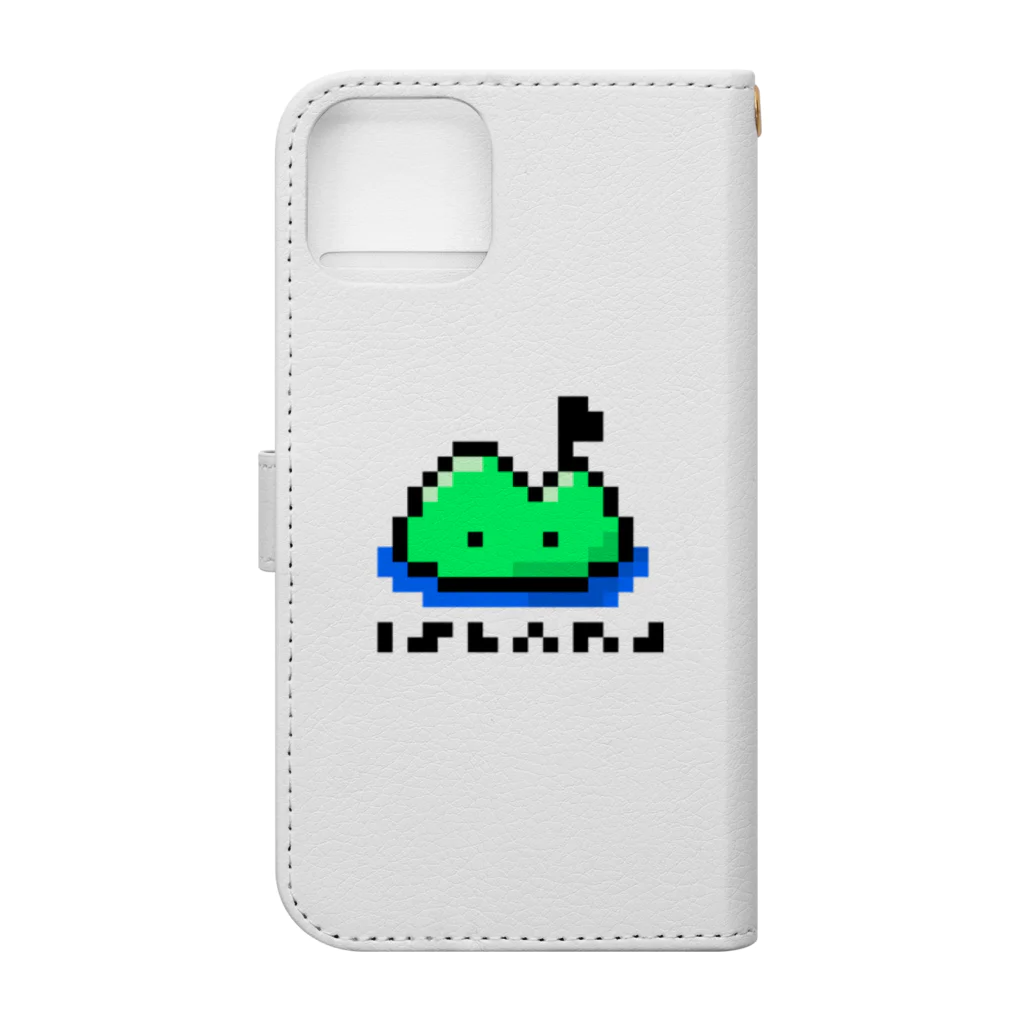 island-developerのislandグッズ 手帳型スマホケースの裏面