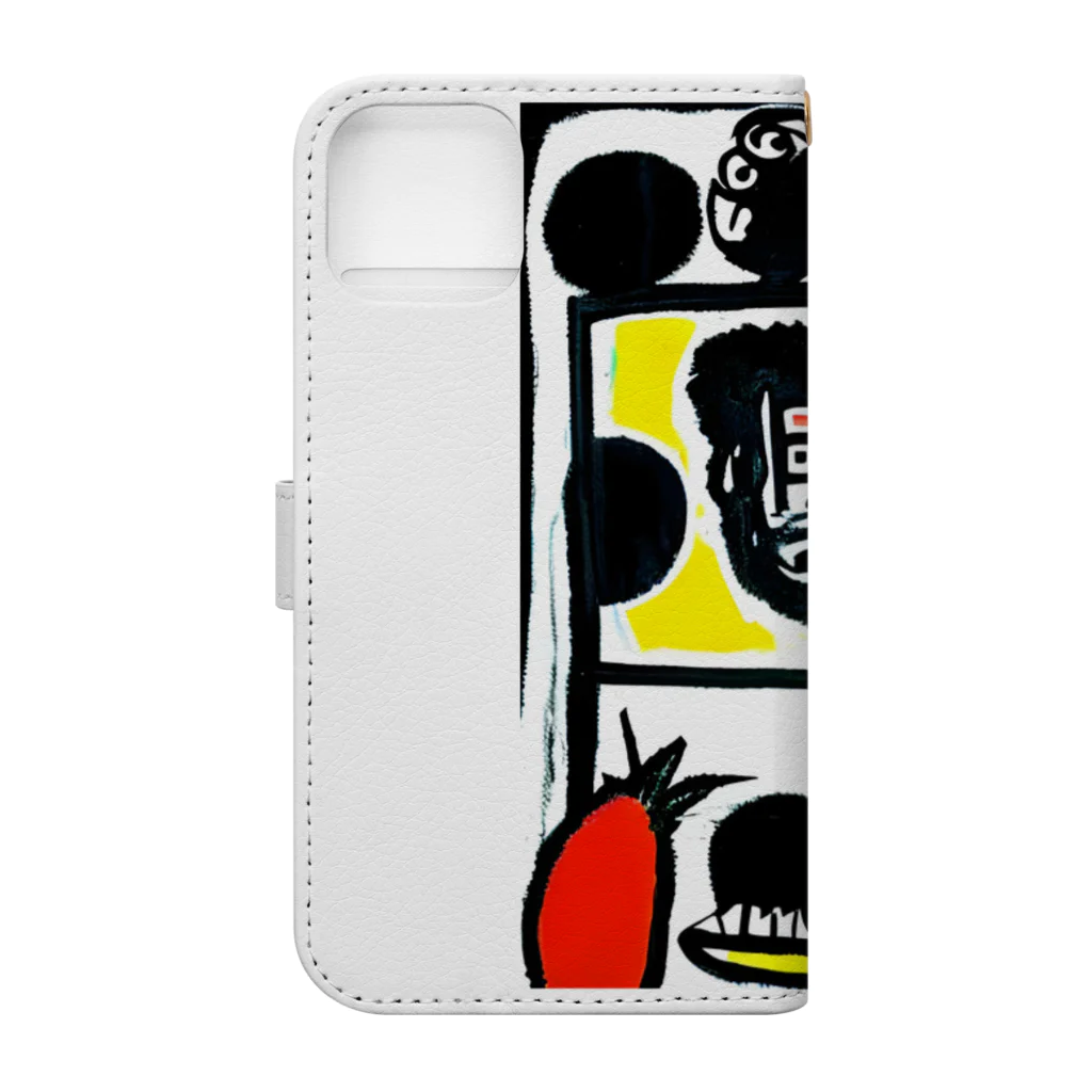 Alacarteのアートな人とフルーツ♪ Book-Style Smartphone Case :back