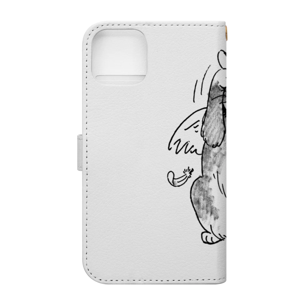 空想画学販売所の猫の天使　招き猫 Book-Style Smartphone Case :back