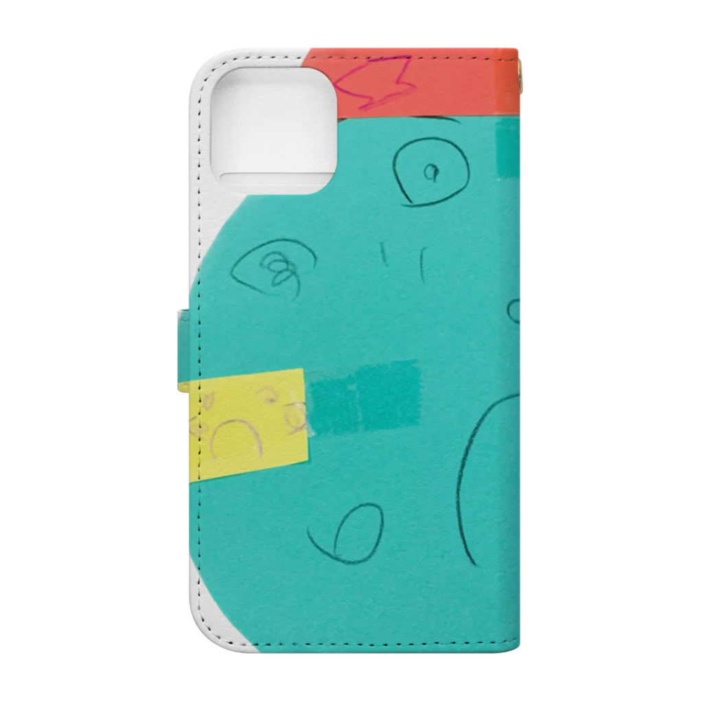 KidsArtの【子どもの絵】びっくりくん Book-Style Smartphone Case :back