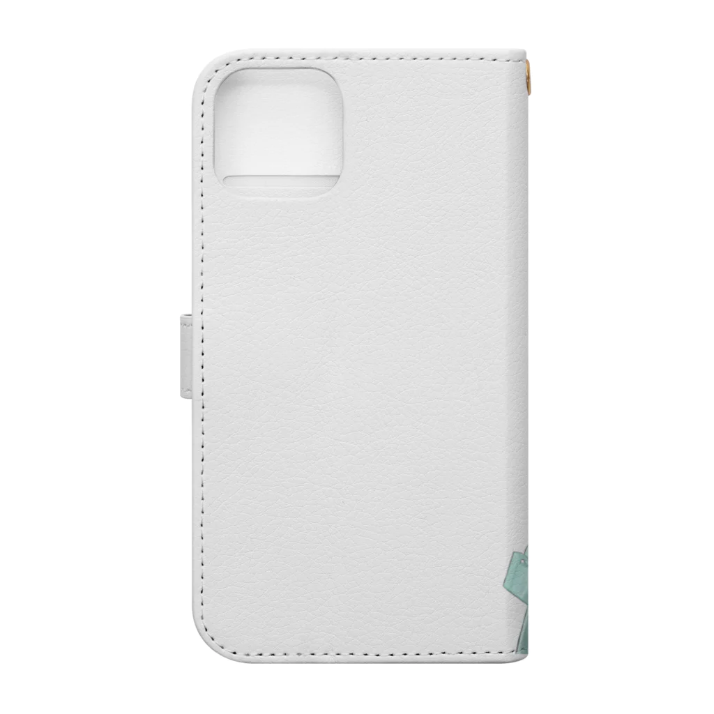 スライムバケツ店の有馬千草ママ冷音ちゃん（右手異空間B） Book-Style Smartphone Case :back