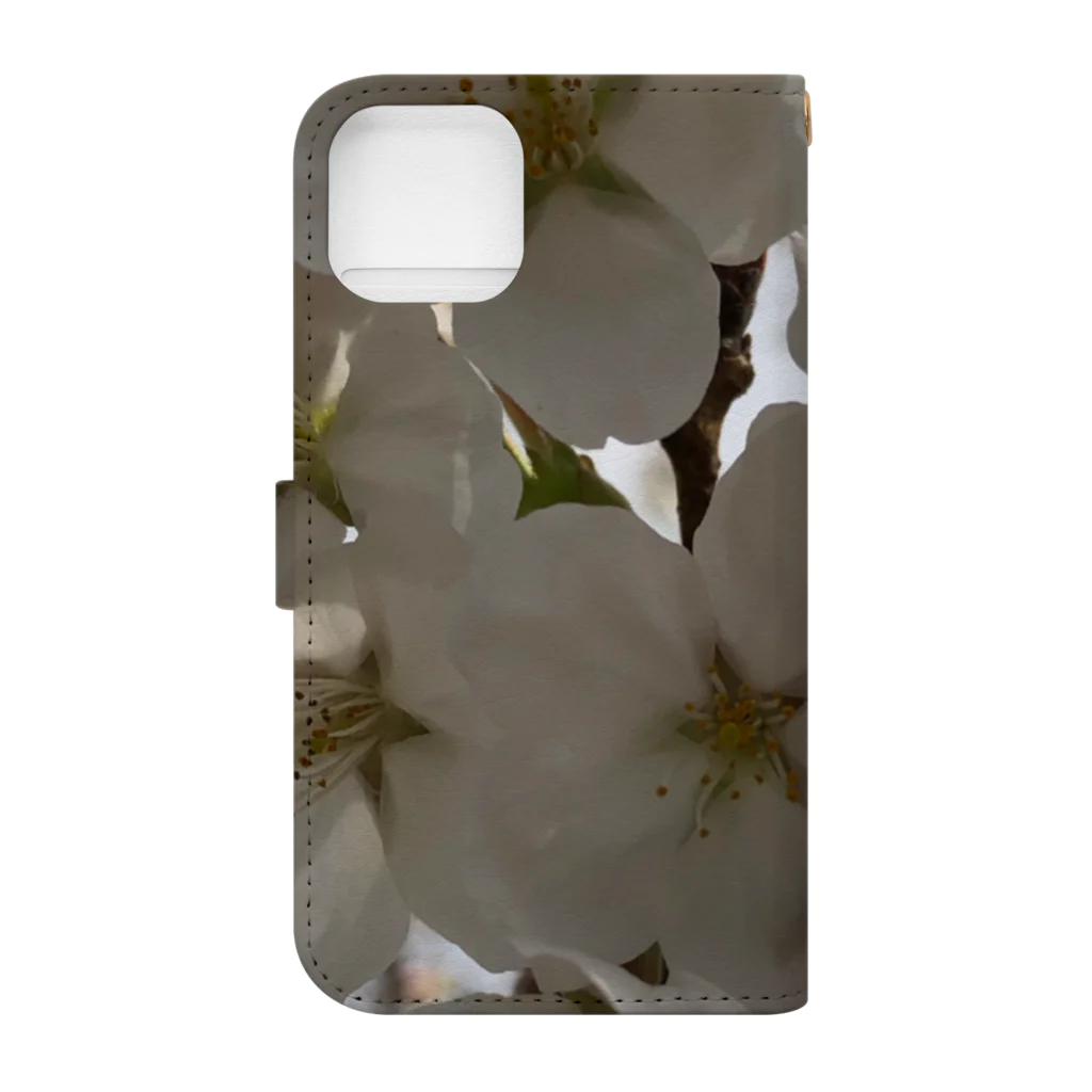 soluckyの桜　 Book-Style Smartphone Case :back